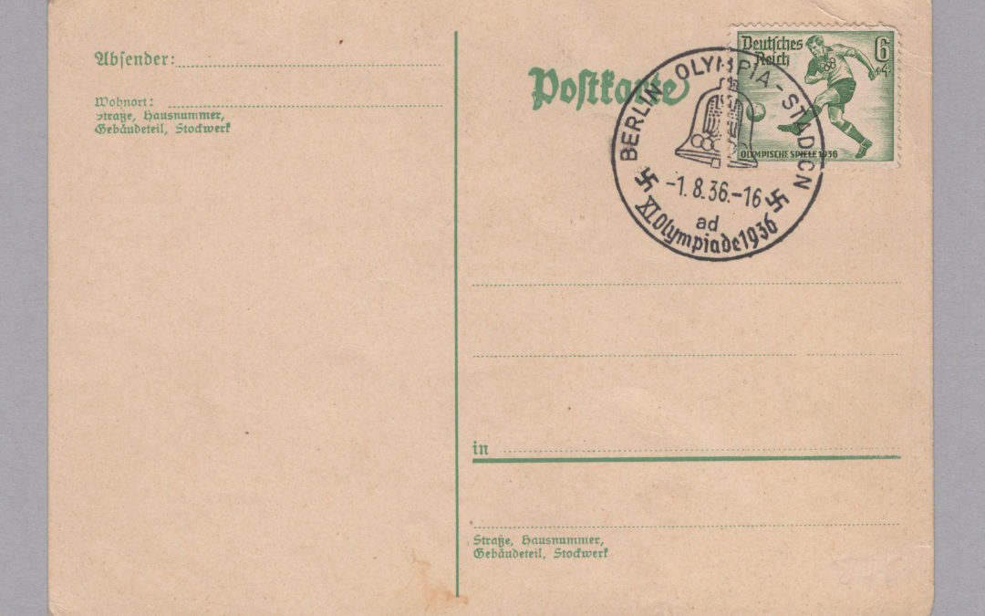 1936 German Reich 1936 Summer Olympics Postcard (DR 626)